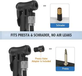 img 1 attached to 🚲 GIYO Mini Bike Pump Portable with Gauge: 140 PSI, Schrader and Presta Compatible, Includes 2 Needles