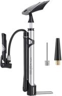 🚲 giyo mini bike pump portable with gauge: 140 psi, schrader and presta compatible, includes 2 needles logo