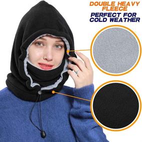 img 1 attached to 🧥 Women's Fleece Balaclava Ski Mask, Winter Face Mask Head Warmer for Snowboarding, Cycling, and Dog Walking