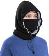 🧥 women's fleece balaclava ski mask, winter face mask head warmer for snowboarding, cycling, and dog walking логотип