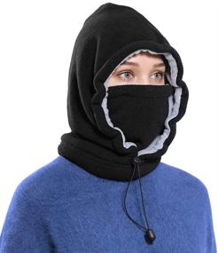 img 4 attached to 🧥 Women's Fleece Balaclava Ski Mask, Winter Face Mask Head Warmer for Snowboarding, Cycling, and Dog Walking