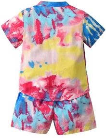 img 3 attached to Cromoncent Hawaiian Boys' 👦 Clothing Outfit with Button Closure