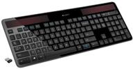 🖥️ logitech k750 wireless solar keyboard for windows - black | solar recharging keyboard (windows black, not for mac) logo