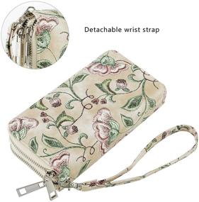 img 1 attached to 👜 Womens Double Cellphone Wristlet Snowflake Handbags with Wallets in Stylish Wristlets