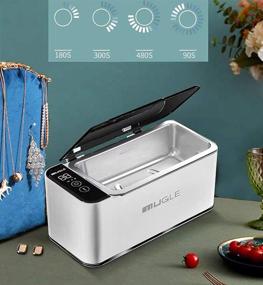 img 2 attached to 💎 Adjustable Portable Ultrasonic Cleaner with LED Display and Touch Panel for Jewelry, Eyeglasses, and Necklaces