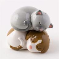 🐱 salt & pepper set - dog and cat design, gift box, ceramic, 2.65" tall - item cs0077 logo