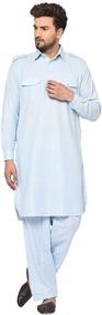 img 3 attached to 👖 Traditional Sky Blue Pathani Cotton Men's Pyjama - Clothing Ideal for Shirts