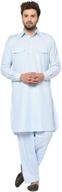 👖 traditional sky blue pathani cotton men's pyjama - clothing ideal for shirts logo