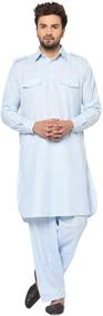 img 4 attached to 👖 Traditional Sky Blue Pathani Cotton Men's Pyjama - Clothing Ideal for Shirts