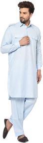 img 1 attached to 👖 Traditional Sky Blue Pathani Cotton Men's Pyjama - Clothing Ideal for Shirts