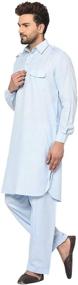 img 2 attached to 👖 Traditional Sky Blue Pathani Cotton Men's Pyjama - Clothing Ideal for Shirts