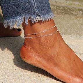 img 2 attached to Stylish Layered Anklet and Toe Ring Set: Adjustable Anklets and Toe Rings for Women and Girls