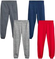 👦 boys' clothing: quad seven charcoal fleece sweatpants logo