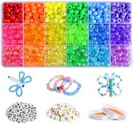 🌈 vicovi 2250+pcs pony beads kit: a rainbow of colors for endless kids' diy crafts, bracelets, and hair accessories logo