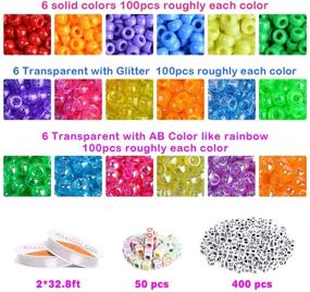 img 2 attached to 🌈 VICOVI 2250+pcs Pony Beads Kit: A Rainbow of Colors for Endless Kids' DIY Crafts, Bracelets, and Hair Accessories