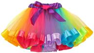 adorable belababy skirt: vibrant rainbow design for halloween toddler girls' clothing logo