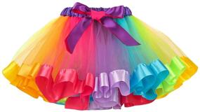 img 4 attached to Adorable Belababy Skirt: Vibrant Rainbow Design for Halloween Toddler Girls' Clothing