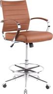 🪑 vegan leather terracotta edgemod tremaine drafting chair – enhance your workspace logo