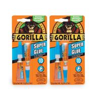 🦍 strong and convenient: gorilla super glue two.11oz tubes 2 pack logo