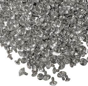 img 2 attached to 🔮 500 Sets of Silver Edge Crystal Glass Rivets: Perfect for DIY Leather Craft and Garment Decoration