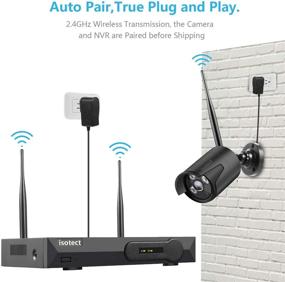 img 4 attached to 📷 ISOTECT Newest Strong Version WiFi Wireless Security Camera System: Full HD 1080P Video, 8CH, 6pcs Black Outdoor/Indoor IP Cameras, Night Vision, Easy Remote View, 2TB HDD