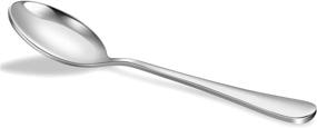 img 3 attached to Set of 12 Dinner Spoons – High-Quality Stainless Steel Spoons for Home, Kitchen, or Restaurant Use | Mirror Polished, Dishwasher Safe, 7.3 Inch Length