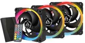 img 4 attached to 🌀 ARCTIC BioniX P120 A-RGB (3 pc Bundle with A-RGB Controller) - 120mm PWM Pressure-Optimized Fan, Cooler, Fluid Dynamic Bearing, 400-2300 RPM - Black