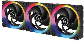 img 3 attached to 🌀 ARCTIC BioniX P120 A-RGB (3 pc Bundle with A-RGB Controller) - 120mm PWM Pressure-Optimized Fan, Cooler, Fluid Dynamic Bearing, 400-2300 RPM - Black