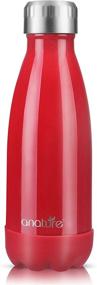 img 3 attached to 👜 Anature Stainless Steel Water Bottle: Compact and Protective, 9oz Size for Lunchbox, Backpack, or Handbag