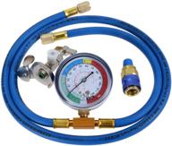 🌡️ gohantee r134a refrigerant charge hose kit for r12 r22 air conditioning - 59" recharge hose with 2.75" gauge and universal freon can tap - suitable for cars logo