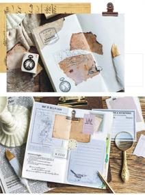 img 3 attached to 📜 90PCS Vintage Stickers on Aged Paper - Ideal for Scrapbooking, Bullet Journals, and Journaling Supplies. Perfect Aesthetic Stickers for Holiday Planners, Decoupage, and Decorative Purposes. Vintage Stationery Penpal Supplies Pack.