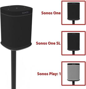 img 3 attached to 🔊 EXIMUS Напольный держатель для колонок фиксированной высоты Sonos для SONOS ONE, SONOS ONE SL и SONOS PLAY:1 - Простая сборка - Черный - Улучшенный SEO