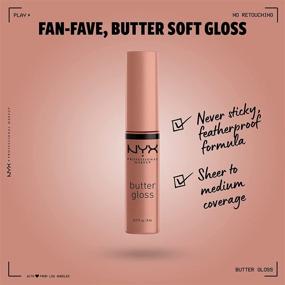img 3 attached to NYX Professional Makeup Butter Gloss Madeleine: Luxurious Non-Sticky Lip Gloss in Mid-Tone Nude