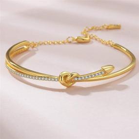 img 1 attached to 💎 Stunning KIMILILY Rose Gold Bangle Bracelet - Sparkling Crystal Jewelry, Perfect Birthday Gift for Women