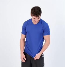 img 2 attached to Real Essentials Men’s V-Neck Mesh Moisture Wicking 👕 Active Athletic Performance Short Sleeve T-Shirt Set of 5