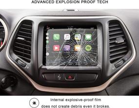 img 2 attached to 🔍 High-Definition Clear R RUIYA Navigation Screen Protector for 2019-2020 Grand Cherokee Uconnect - Scratch-Resistant Tempered Glass, Ultra Clarity (8.4-Inch)