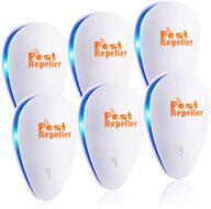 🐜 wahooart ultrasonic pest repeller: 6 pack pest control set for indoor use - effective repellent for fleas, mosquitoes, mice, spiders, ants, roaches - safe for humans & pets logo