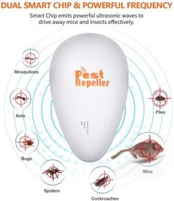 img 3 attached to Ультразвуковой отпугиватель насекомых WahooArt: 6 штук набора средств для контроля в помещении - эффективное средство от блох, комаров, мышей, пауков, муравьев, тараканов - безопасно для людей и домашних животных
