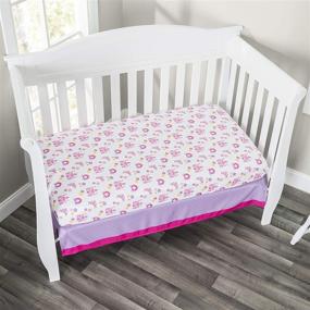 img 2 attached to 👸 Princess Storyland 3 Piece Girls Crib Bedding Set: Quilt, Fitted Sheet, Dust Ruffle