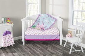 img 3 attached to 👸 Princess Storyland 3 Piece Girls Crib Bedding Set: Quilt, Fitted Sheet, Dust Ruffle