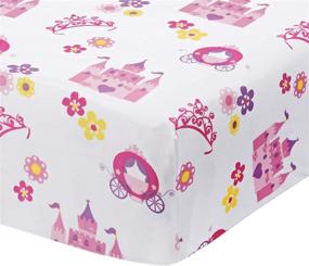 img 1 attached to 👸 Princess Storyland 3 Piece Girls Crib Bedding Set: Quilt, Fitted Sheet, Dust Ruffle