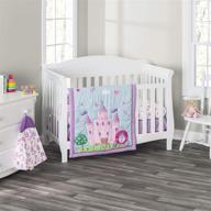 👸 princess storyland 3 piece girls crib bedding set: quilt, fitted sheet, dust ruffle logo