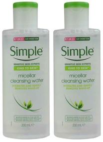 img 2 attached to Simple Micellar Cleansing Water: 6.7 Ounce (2 Pack) - The Perfect Solution for Gentle and Effective Cleansing