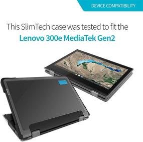 img 3 attached to 📚 SlimTech Case for Lenovo 300e Chromebook Gen2 (MediaTek) - Ideal for Students, Education, Kids, School - Slim, Lightweight Protection against Bumps and Scratches