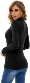 img 1 attached to 👚 Fashionable and Comfortable Women's Fitted Turtleneck Sleeves for Lingerie, Sleep & Lounge