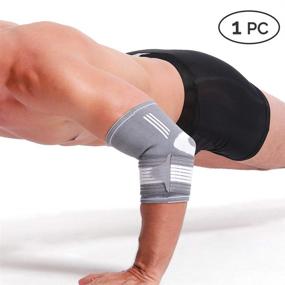 img 2 attached to 🌟 NeoTech Care Elbow Support Brace - Size M, Gray - 1 Unit: A Reliable Solution for Elbow Pain Relief