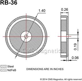 img 3 attached to 💪 High-Performance RB36 Strong Pulling Magnet by CMS Magnetics