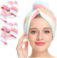 aurotrends® microfiber turban absorbent rainbow logo