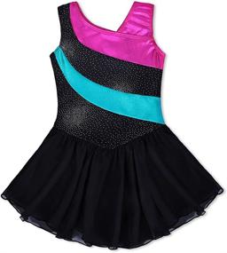 img 4 attached to 🌟 Sparkly Gymnastics Leotards for Girls with Ballet Skirts and Tutu Dance Dress - Mermaid Unicorn Theme for Toddler Girls