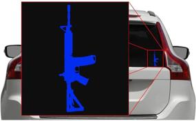 img 3 attached to Автомат АР-15 [Выбор цвета/размера] Виниловый трансферный наклейка-стикер для автомобиля/грузовика/окна/ноутбука (5 дюймов X 1 дюйм)